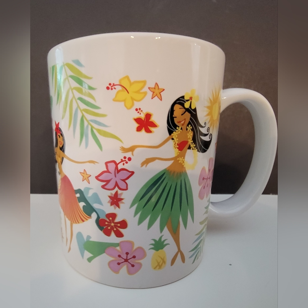 Souvenir Hawaiian Island Hula Honeys Hula dancers a colorful kitsch mug by ABC